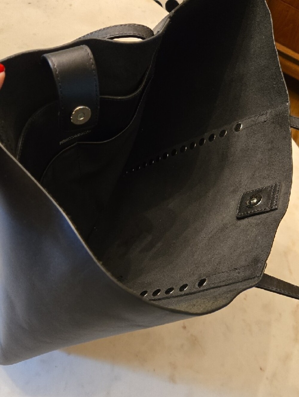 Rebecca Minkoff Black Studded Leather Tote - Picture 6 of 6